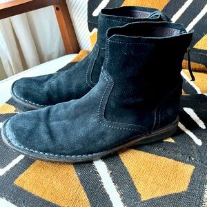 John Varvatos black suede shoes, originals. size 8.5 excellent condition